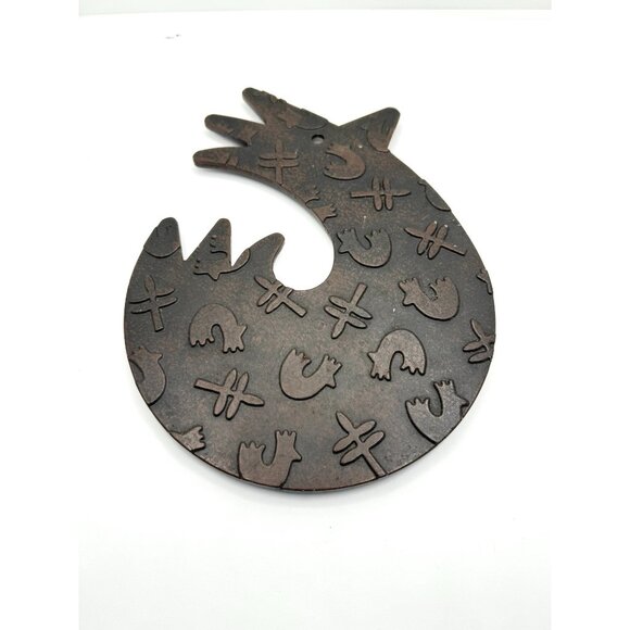Rustic Metal Chicken Trivet 10" Decorative Farmhouse Kitchen Table Decor - Picture 3 of 7